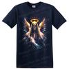 Angel Skeleton T Shirt W Halo Wings Neon Gothic Rainbow Art Graphic Tee Unisex