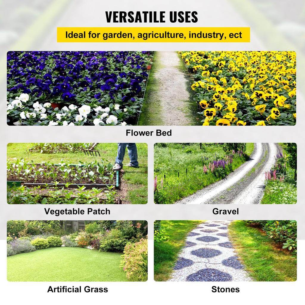 VEVOR 200 x 9144 cm Premium Weed Barrier Fabric Heavy Duty 90.7 g, Woven Weed Control Fabric, High Permeability Good for Flower Bed