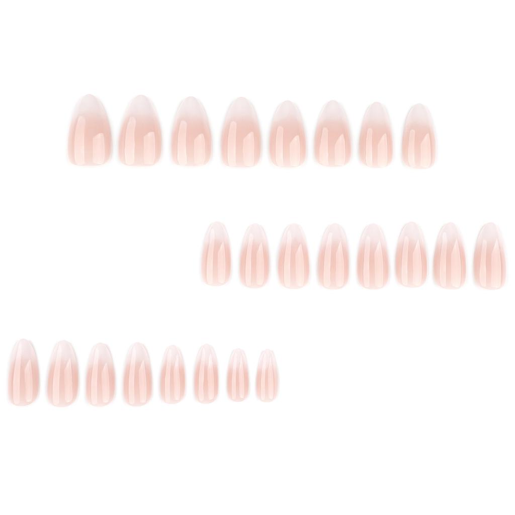 Hot-selling gradual change wearing nail French white simple manicure almond-shaped false nail wearing nail piece