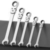 1Pcs Universal 72 Tooth Ratchet Wrench Dual Purpose Adjustable Head Opening Plum Blossom Saves Effort Quick Wrench