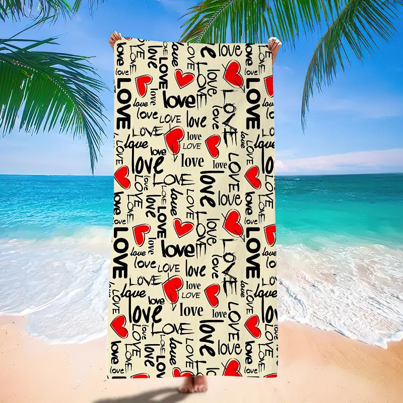 Red Black Mandala Beach Towel Microfiber Quick Dry Bath Towel Bohemian Floral Large Soft Towel for Swimming Travel Picnic