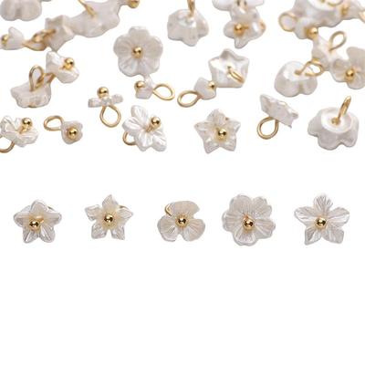 5 Pezzi Ciondoli Mini Fiori in Resina per Collana Bracciale Creazione Gioielli Fai da Te