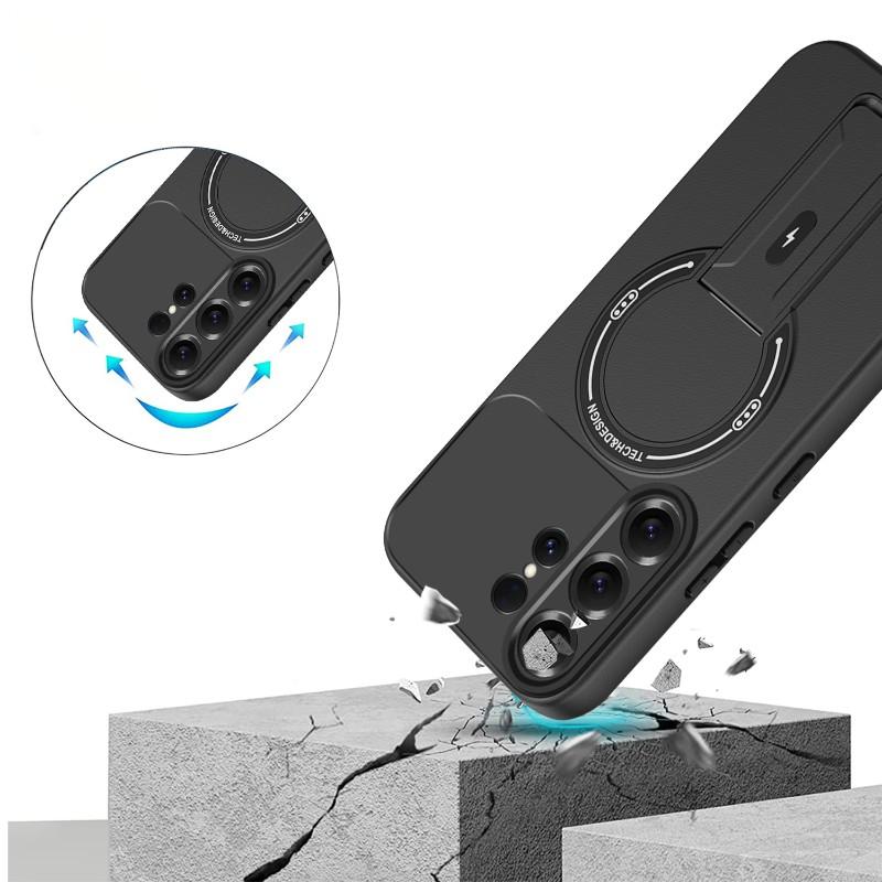 For Magsafe Magnetic Wireless Charging Bracket Phone Case For Samsung A56 A55 A54 A52 S26 Ultra S24 S23 S22 S25 Ultra Plus FE