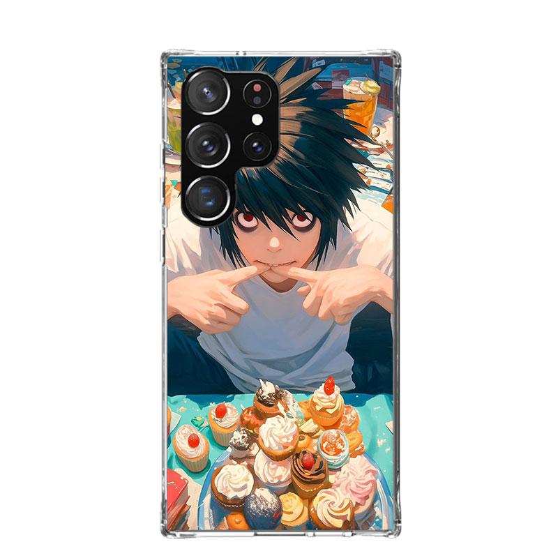N-Note D-Death L Lawliet Phone Case For Samsung Galaxy S26 Ultra S23 S24 S25 Edge S20 FE S21 S22 Plus Soft Print Shell Cover Fun