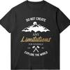Graphic Summer For Her Tshirt Do Not Create Any Limitations For Yourself Explore The World Short Sleeve Solid Color ONeck