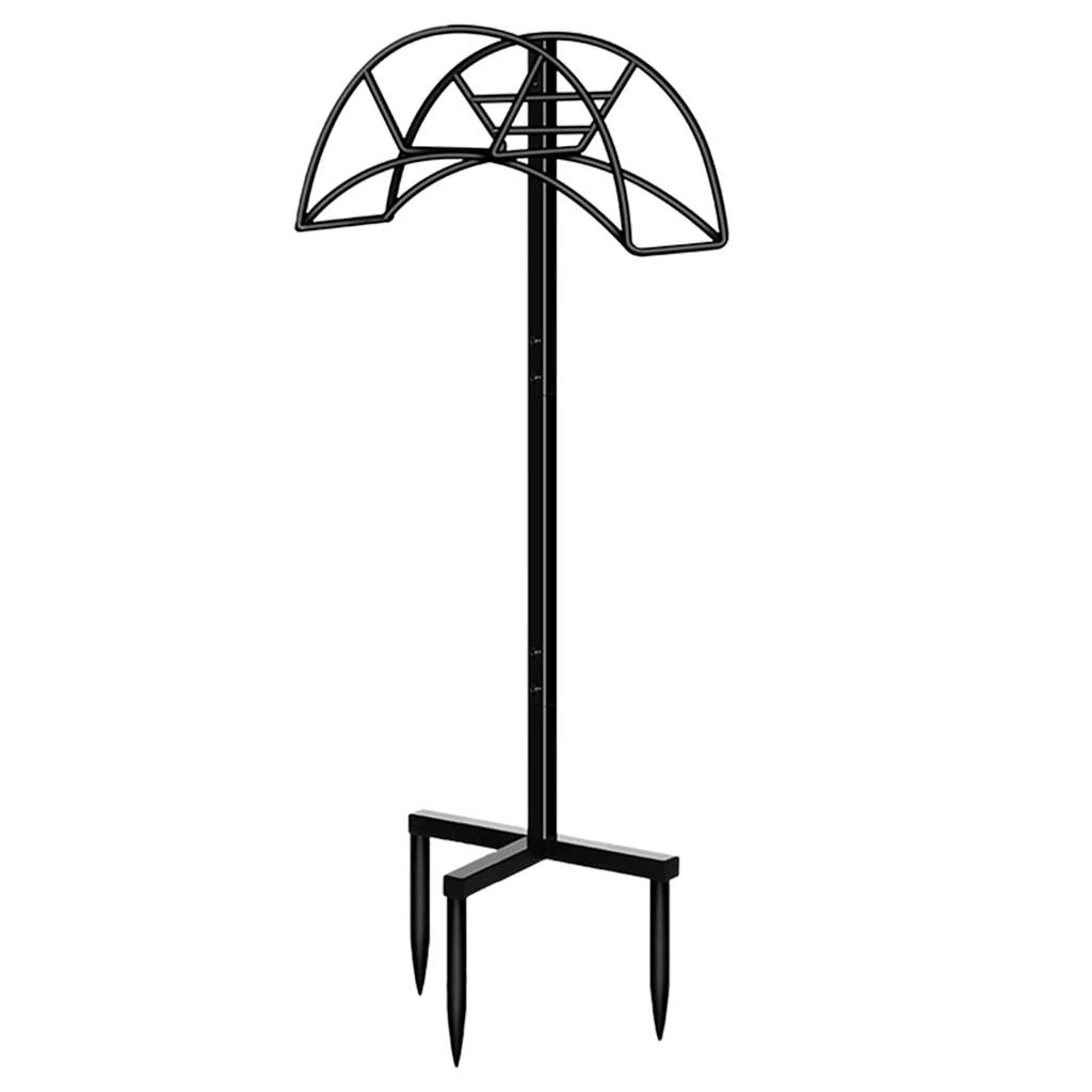 Garden Hose Holder Heavy Duty Garden Hose Stand Freestanding Hose Storage Stand Rack For Garden Patio Lawn Yard Backyard Black