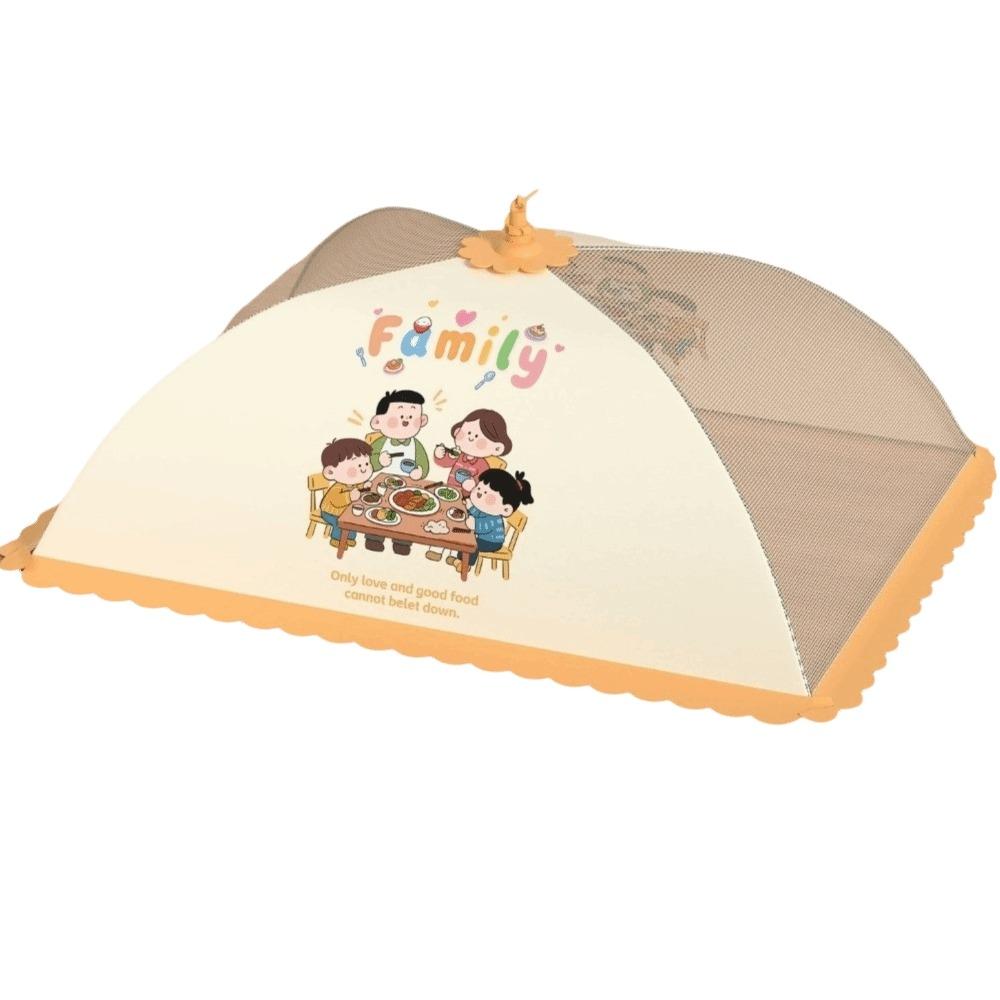 Umbrella Style Foldable Food Cover Cartoon Pattern Meal Cover Dish Cover Food Storage Cover  Summer 19.69x27.56 in