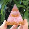 Crystal Crushed Stone Pyramid Epoxy Resin Home Ornament Handicraft