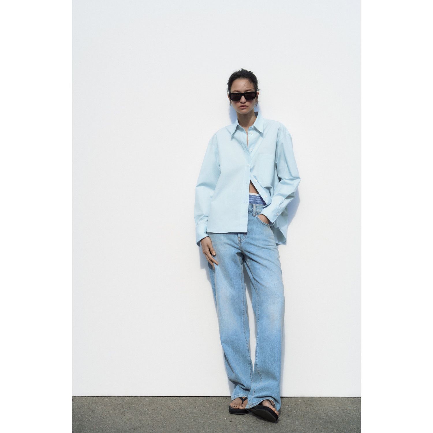 

CROPPED POPLIN OVERSIZE SHIRT