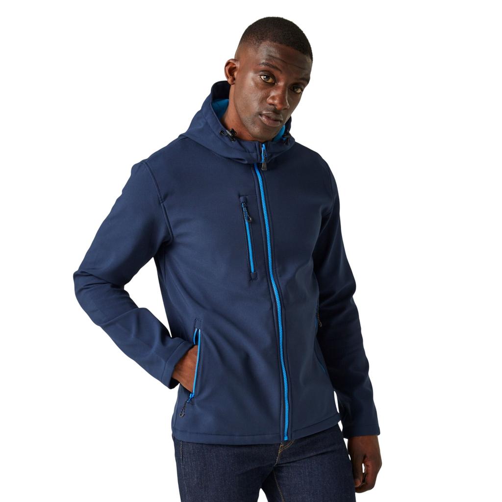 Regatta Mens Navigate Double Layered Hooded Soft Shell Jacket