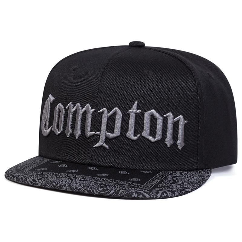 New Flat Edge Hat Compton Cashew Flower Street Hip Hop Hat Daily Leisure Decoration Sunshade Hat Baseball Hat