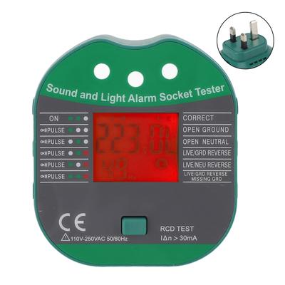 Priz Test Cihazı Elektrik Prizi Sesli Işıklı Alarm Voltaj Kontrol Cihazı Dedektör