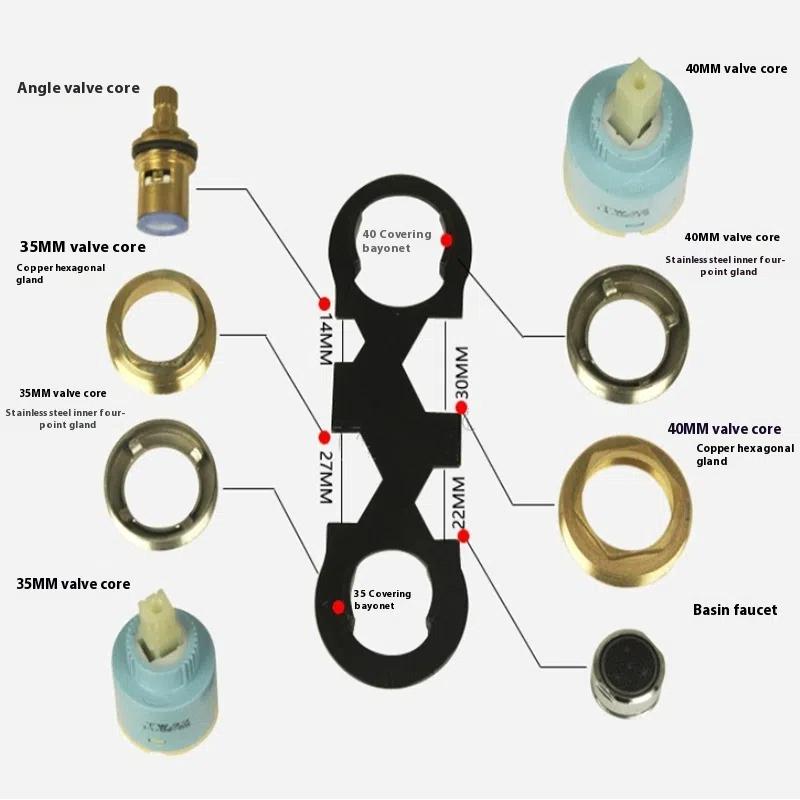 Bathroom Shower Faucet Wrench Hose Nut For Valve Bubblers Wrench Faucet Install Hand Tools Household Repair Accessories