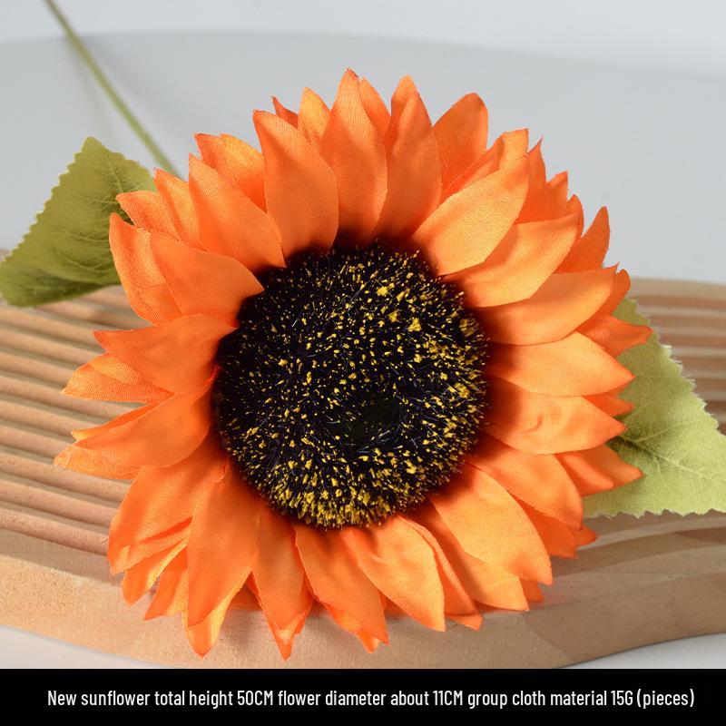 Orange-Themed Wedding Aisle Simulation Flower Arrangement - Artificial Home Decor Row Flowers