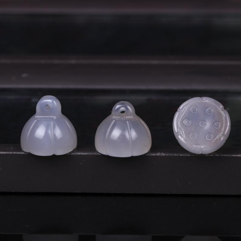 Dongling White Jade Safety Buckle Pendant - Gold Silk Jade DIY Accessory