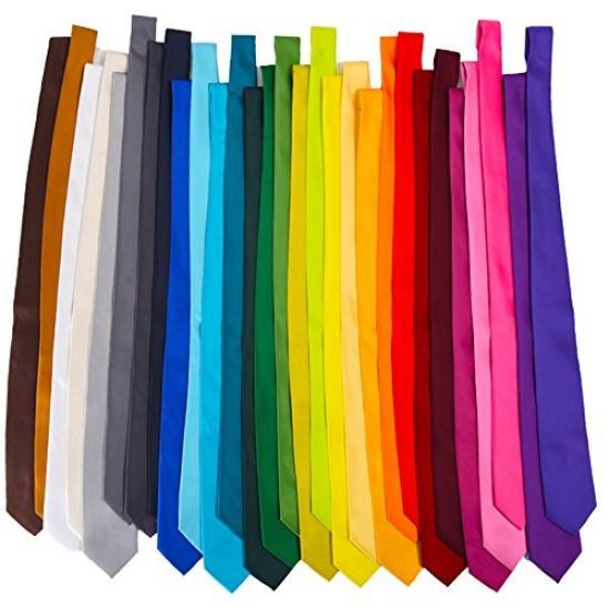 [ao-LABEL] Brand Silk Glossy Tie, 8cm Wide, Available In 30 Colors, Stylish Men's Tie, Business & Party Wear, Solid Color, Light Pink (Cherry Blossom