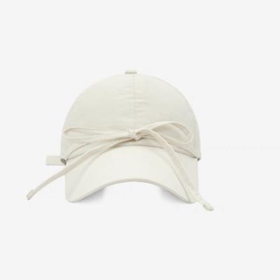 Korean Streamer Sweet Bow Baseball Hat for Women with Wide Brim Sun Protection Thin Breathable Face Showing Small Duckling Cap