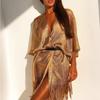 Beach Skirt, Women's Leisure Vacation Print Pullover, Bikini Swimsuit, Cover Up, Sun  Suit