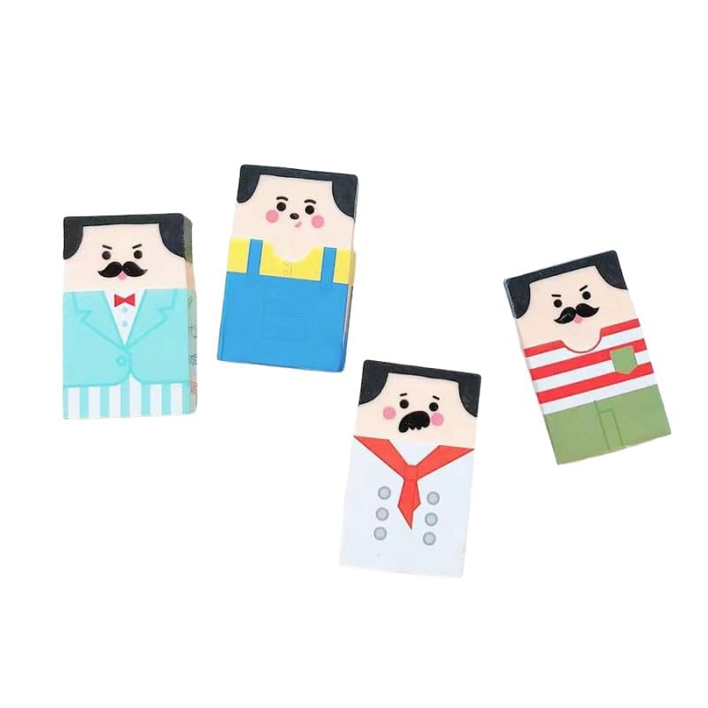 

businessman worker 30mm x stationery smart soft texture Uncle-themed erasers, 4-pack, & theme, 50mm, collection, design,