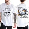 T-shirt for Men Whatever Life Throws At You Funny Sarcastic Y2K Tops Harajuku Funny Duck Snarky T-shirt Summer Short Sleeve