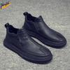 High Quality Men's PU Leather Casual Shoes Classic Formal Shoes Outdoor Driving Hiking Anti-slip Work Loafers Zapatos De Trabajo