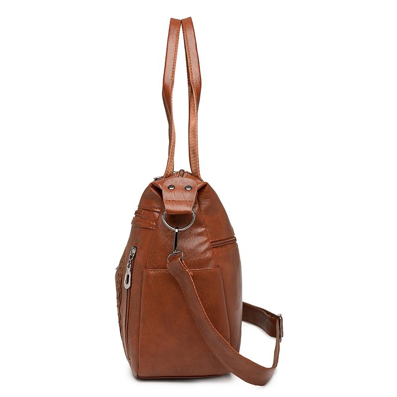 Women's Handbag Soft Leather Shoulder Bag Large Capacity Tote Bag
