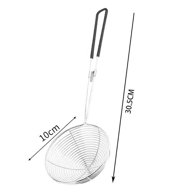 

1 шт. сито с красной ручкой из нержавеющей стали, дуршлаг для чая с пузырьками, ложка для молочного чая, фильтр, жемчужный, прочный, безопасный, круглый, кухонные гаджеты L чёрный