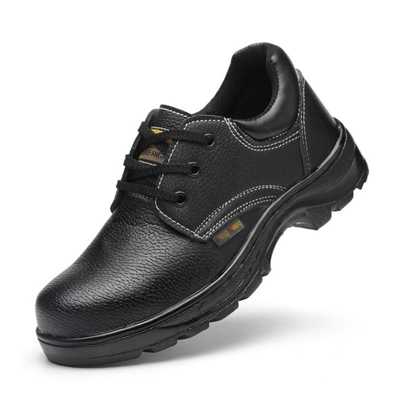 

Легкая рабочая обувь, мужская кожаная защитная обувь со стальным чехлом для головы, противоударная, дышащая и износостойкая рабочая обувь 46