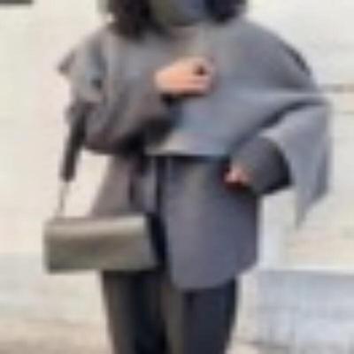 Women's Knitted Pullover Poncho Shawl