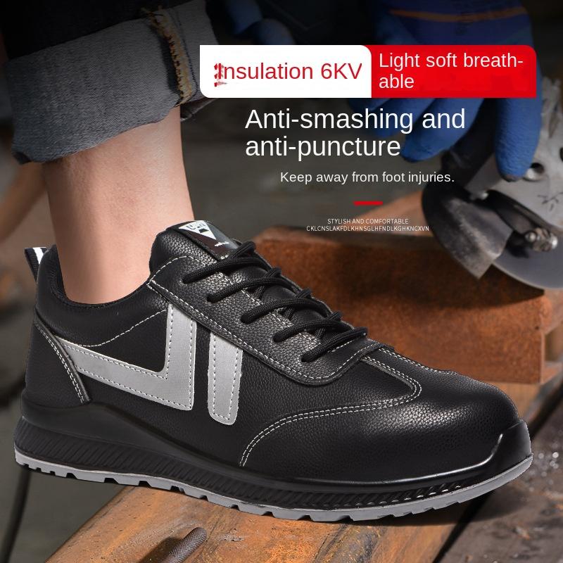 Labor Insurance Shoes, Smash-proof, Puncture-proof, Insulating Shoes, Metal-free, Lightweight, Electrical Safety Protection