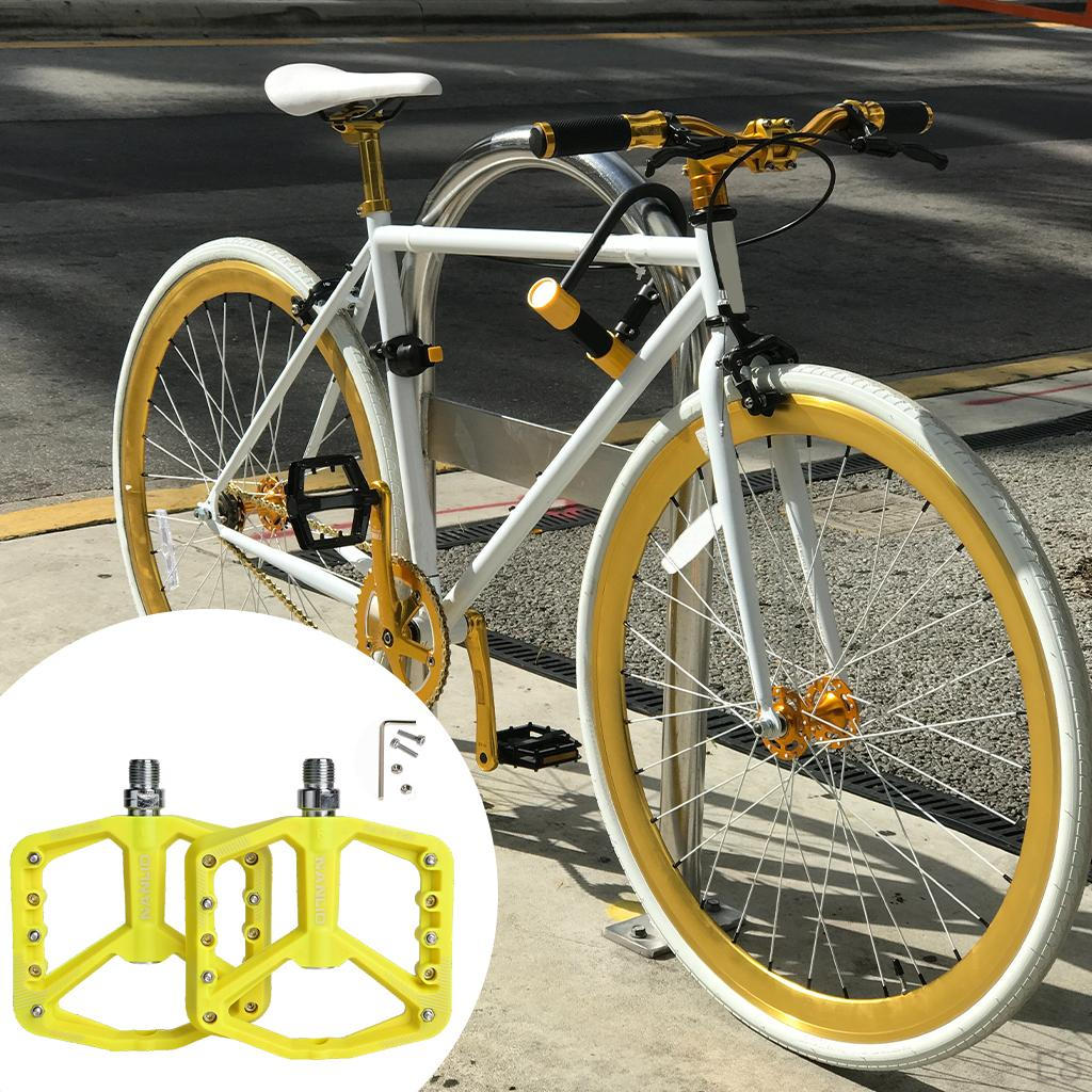 Bike Pedals Mountain Road Nylon Fiber Cycling Cycle Platform BMX Bikes