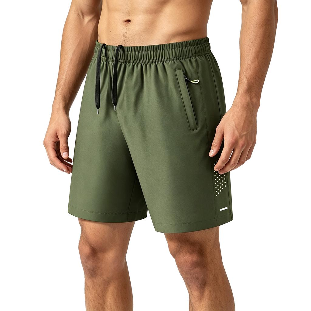 Men's Athletic Shorts Summer Five Inch Inseam Lightweight Stretch Quick Dry Training Running Workout Shorts with Pockets Drawstring Waistband