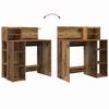 Desk with Shelf Rustic Wood Look 90 x 48 x 101.5 cm Particleboard