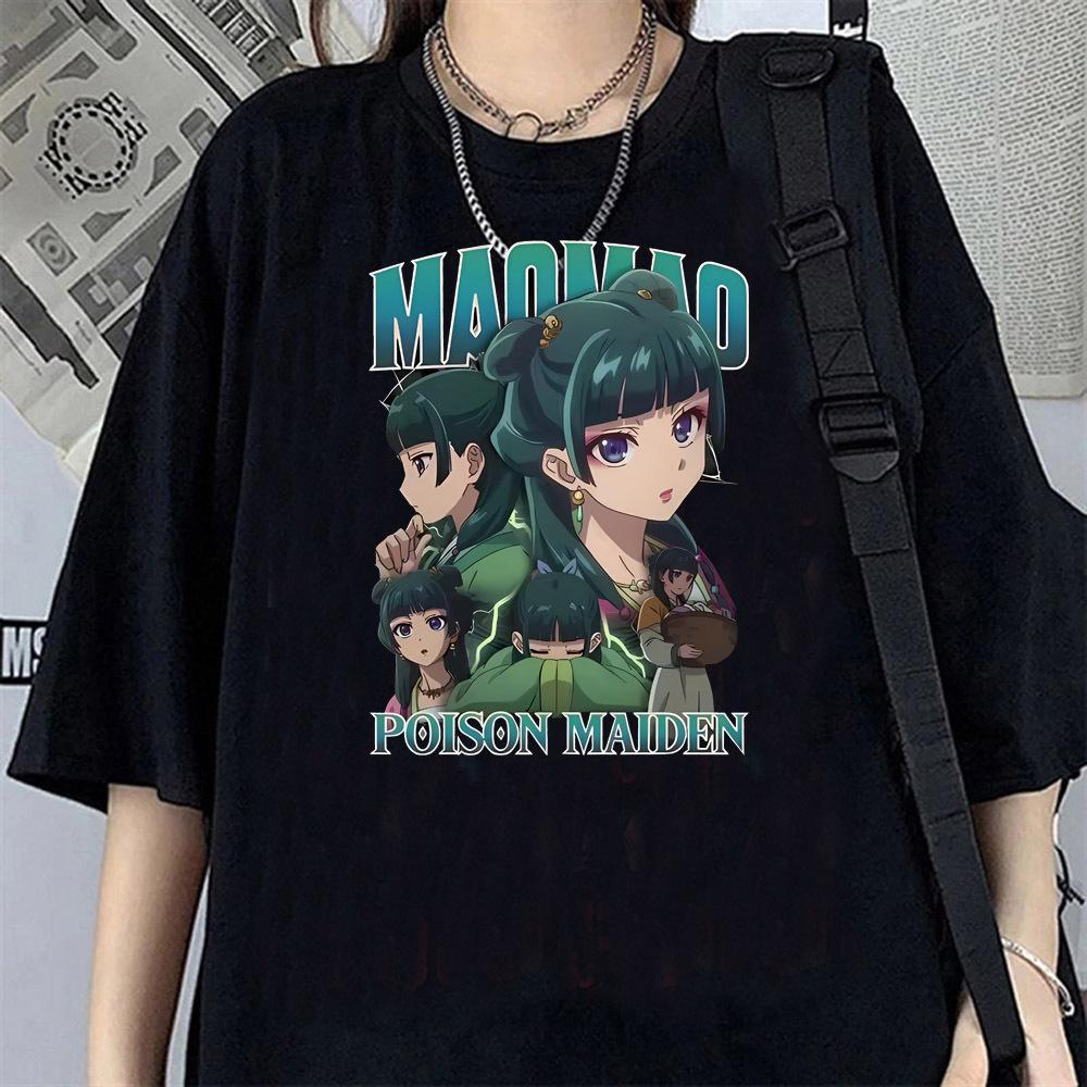 Apothecary Diaries Tshirt Women Colorful Trendy Punk Kawaii 80s Tshirt Hip Hop Breathable Graphic Kawaii Pop Culture Aesthetic