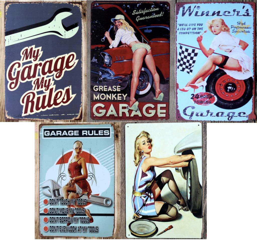 Donley Tin Sign American Beauty 5-Piece Set Wall Plate Retro Goods Interior (garage/car)