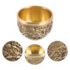 2pcs Dragon Chinese Style Copper Vintage Tea Cup Retro Embossed Design Sturdy For Home Decor Teaware Kitchen
