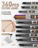 Nicpro Premium Mechanical Pencil Set and with Pencil 20 Leads and 3 Erasers Perfect for and Drawing 6-Piece (0.5, 0.7, 0.9, 2mm) Case, (6B, 4B, 2B,