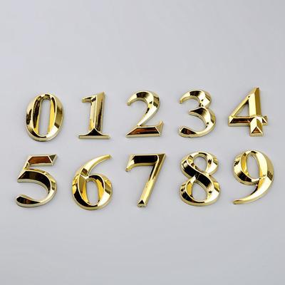 1 PZ Adesivo Porta Indirizzo Via Numero Civico Targa 3D Da 0 a 9 Appartamento Hotel