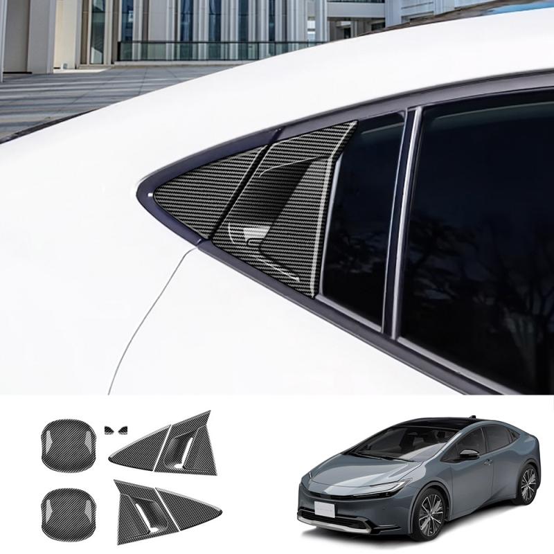 For Toyota Prius 60 Series ABS carbon fiber Car Door Pull Door knob Catch Door Handle Bowl Cap Decoration Cover Accsesories
