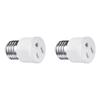 E26/E27 Bulb Base Screw Adapter EU/US Prong Outlet Plug Converter Polarized Light Bulb Socket Adapter Fit for 2/3 Prong Convert