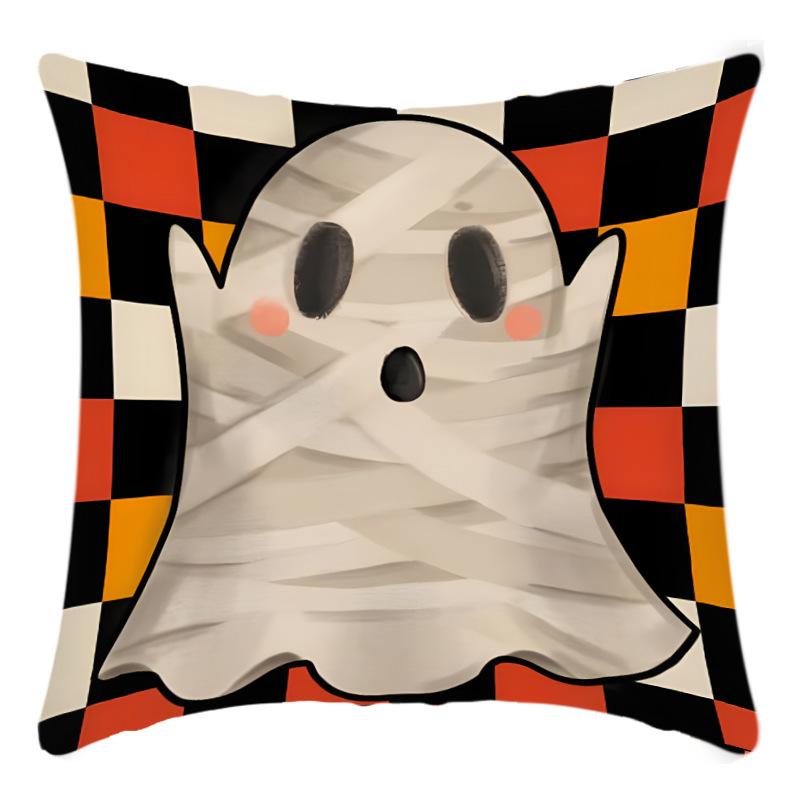 Heißes Halloween Geist Schwarze Katze Kissenbezug Party Heimdeko Bedruckter Kissenbezug Festliche Atmosphäre Sofakissenbezug