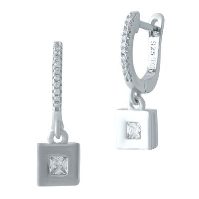 Silver Earrings with Cubic Zirkonia (1976548)