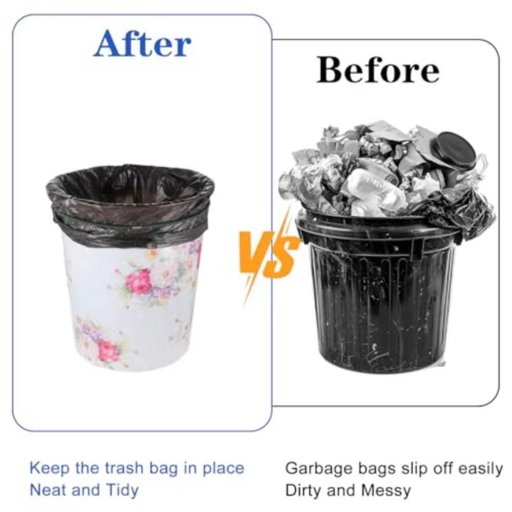 3Pcs Colorful Garbage Can Bands Stretchable Rubber Bands Universal Fit Trash Bag Holder  Household