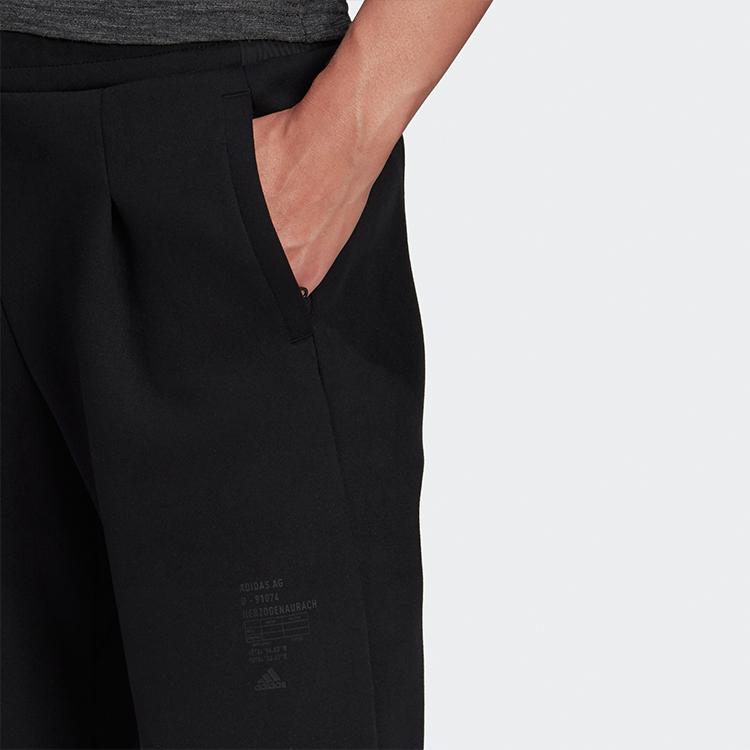 Adidas Style Warm Sweatpants with Cuffed Ankles Women Bottoms Black GR3744