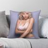 Scarlett Johansson Sexy Square Pillowcase Polyester Linen Velvet Creative Zip Decorative Throw Pillow Case Car Cushion Cover