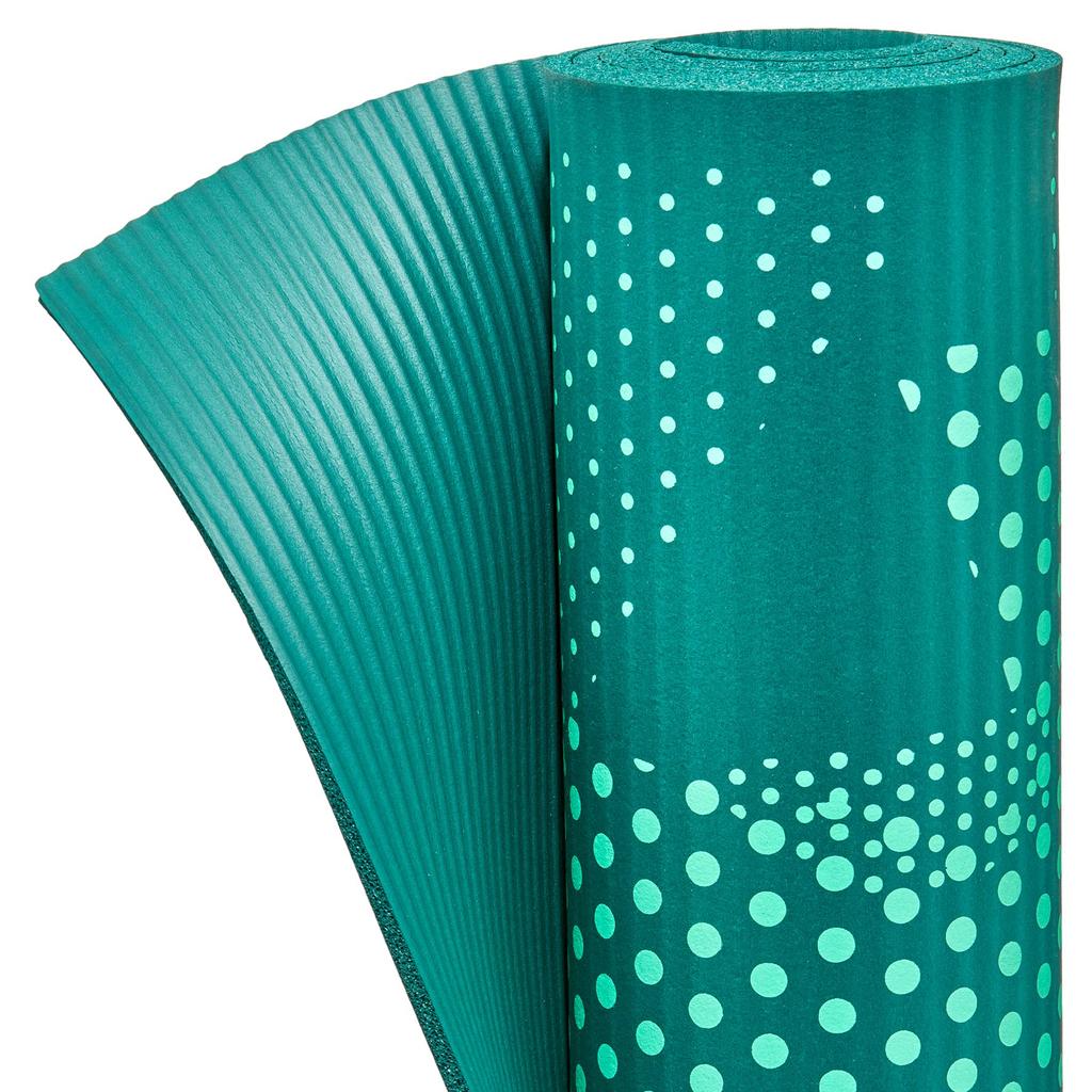Reebok 7mm Grüne Halbtonton Fitness für und Trainingsmatte, Dick, Breit, Schalldicht, Yoga, Pilates,