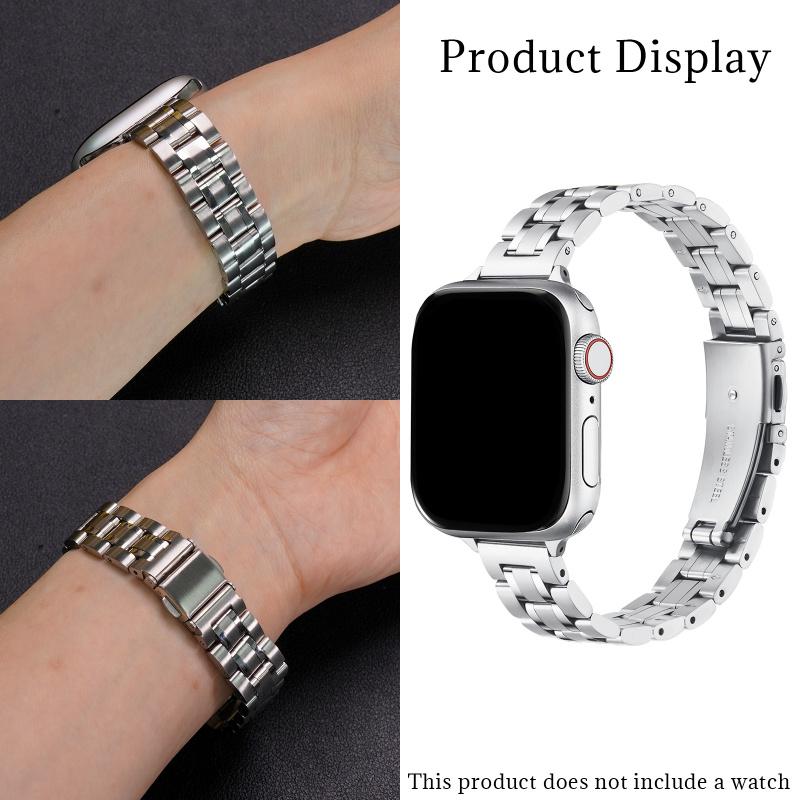Metal Watch Band for iWatch Ultra/SE/11-1 For 38/40/41/42mm Silver & Golden For Apple Watch Strap Watch Accessories