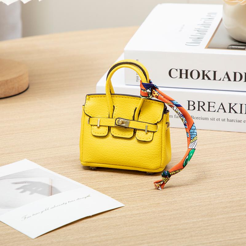 Platynowa Mini Zawieszka Portmonetka na Monety i Etui na Klucze - Kreatywna, Urocza Zawieszka