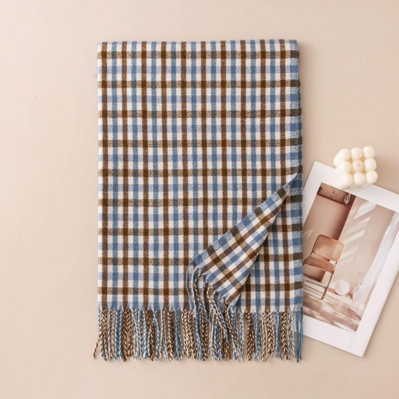 Classic Houndstooth Scarf Women Long Wrap Shawl Vintage British Style Warm Winter Accessory