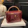 Women Elegant Plaid Chain Crossbody Bucket Bag Daily Fashion Shoulder Handbag